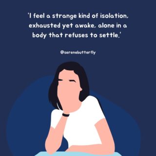 It’s not just the pain that keeps me awake. 

It’s the stillness, the quiet, the feeling of being the only one left awake. 

I wrote about what these nights really feel like, and the loneliness that comes with them. 

[link in bio] 

#Painsomnia #ChronicPain #ChronicIllness #InvisibleIllness #NEISVoid