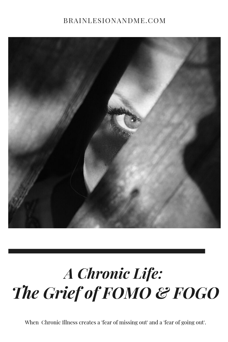 A Chronic Life: The Grief of FOMO & FOGO

When chronic illness creates the 'fear of missing out' and the 'fear of going out' 