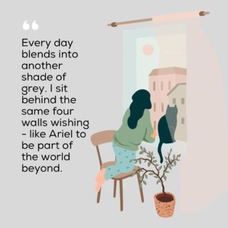 I thought I would share this #quote from the most recent #blogpost I’ve written that touched upon #chronicillness #hope and #travel (and especially my love of #cruising!). The wording also happens to be very similar to a quote from another piece I written last year. I think #Ariel is a character from #Disney that I gravitate to (as well as Belle because I’m also a complete book worm) as like her I have extremely wobbly and troublesome legs, I often have feelings of being different and isolated and like her I too often look outside beyond my window wishing I could be part of the world! Oh, and I couldn’t resist adding it in after getting to see the statue of #TheLittleMermaid in #Copenhagen this year! 

[ID: An illustration of a girl staring out of her window at the view outside next to her cat. As she is looking out the girl is kneeling on a wooden chair and by the side is a plant in its post. To the side of the illustration reads ‘Every day blends into another shade of grey. I sit behind the same four walls wishing - like Ariel to be part of the world beyond.’]

#spoonie #chronicillness #chronicpain #chronicallyill #chroniclife #chronicillnessblogger #chronicillnesswarrior #chronicpainwarrior #chronicpainblogger #disabledblogger #disabled #disability #chroncillnessquotes #chronicillnessawareness #invisibleillness #disabledwriter #neisvoid #mychroniclife #fnd #functionalneurologicaldisorder